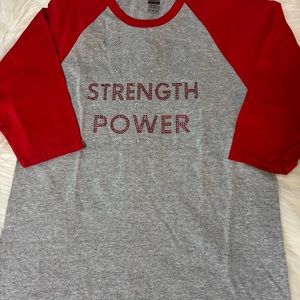 Brand New, Bling letters, 3/4 sleeve T-shirt, Size M